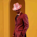 Stacy Adams Dublin- Milan Straw Fedora Hat