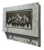 Hidden Gun Safe Coat Rack Snow Mountain Wall Decoration Concealed Shelf Firearm Cabinet