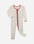 Sailboat Bamboo Convertible Footed Onesie