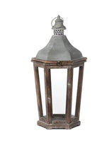 Park Hill | Wood & Galvanized Metal Lantern, Medium
