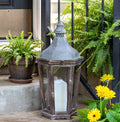 Park Hill | Wood & Galvanized Metal Lantern, Medium