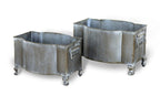 Park Hill | Handsome Footed Metal Planter, Set of 2