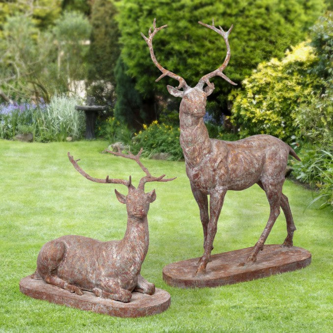 Park Hill |Cast Iron Estate Stags, Set of 2