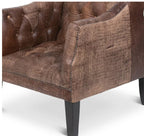 Park Hill | Brent Tufted Leather Club Chair, Vintage Umber