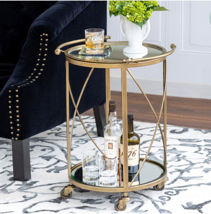 Park HIll | Hampton Round Tray Serving Cart