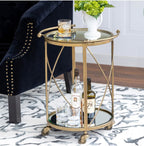 Park HIll | Hampton Round Tray Serving Cart