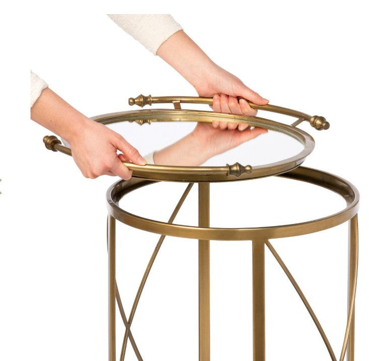 Park HIll | Hampton Round Tray Serving Cart