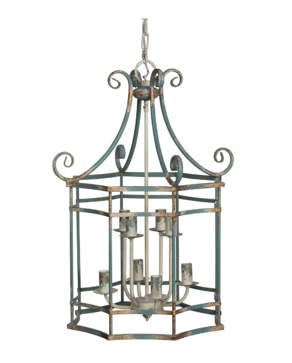 Park Hill | Canton Chandelier – Antique Iron Lantern Light