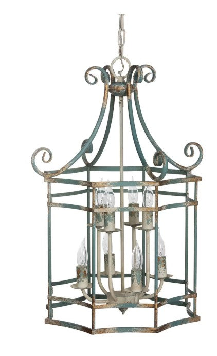 Park Hill | Canton Chandelier – Antique Iron Lantern Light