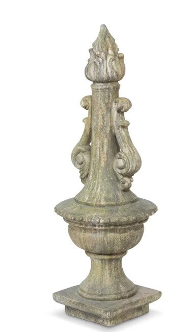 Park Hill | Courtyard Garden Torch Statue – Antiqued Classical Garden Sculpture