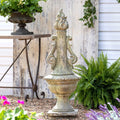 Park Hill | Courtyard Garden Torch Statue – Antiqued Classical Garden Sculpture