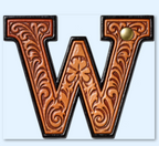 Monogrammed Initial Western Leather Look Saddle Longhorn Cowboy Cowgirl Kitchen Dish Towels Made in America