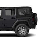 Flag Rear Window Jeep Graphic