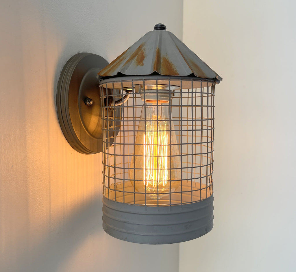 Silo Farmhouse Barn Silver Wall Sconce Light Fixture