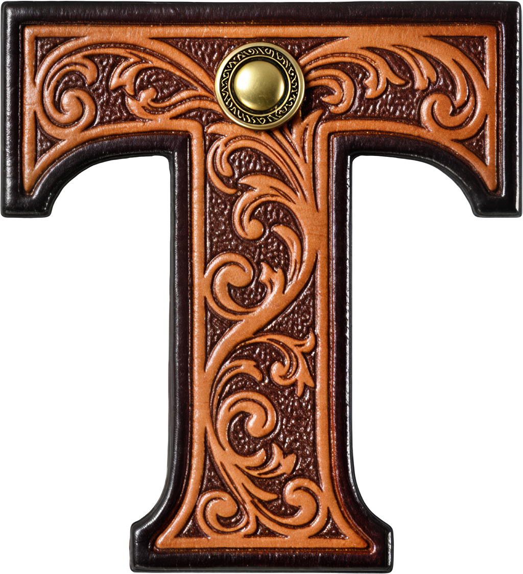 Monogrammed Initial Western Leather Look Saddle Longhorn Cowboy Cowgirl Kitchen Dish Towels Made in America