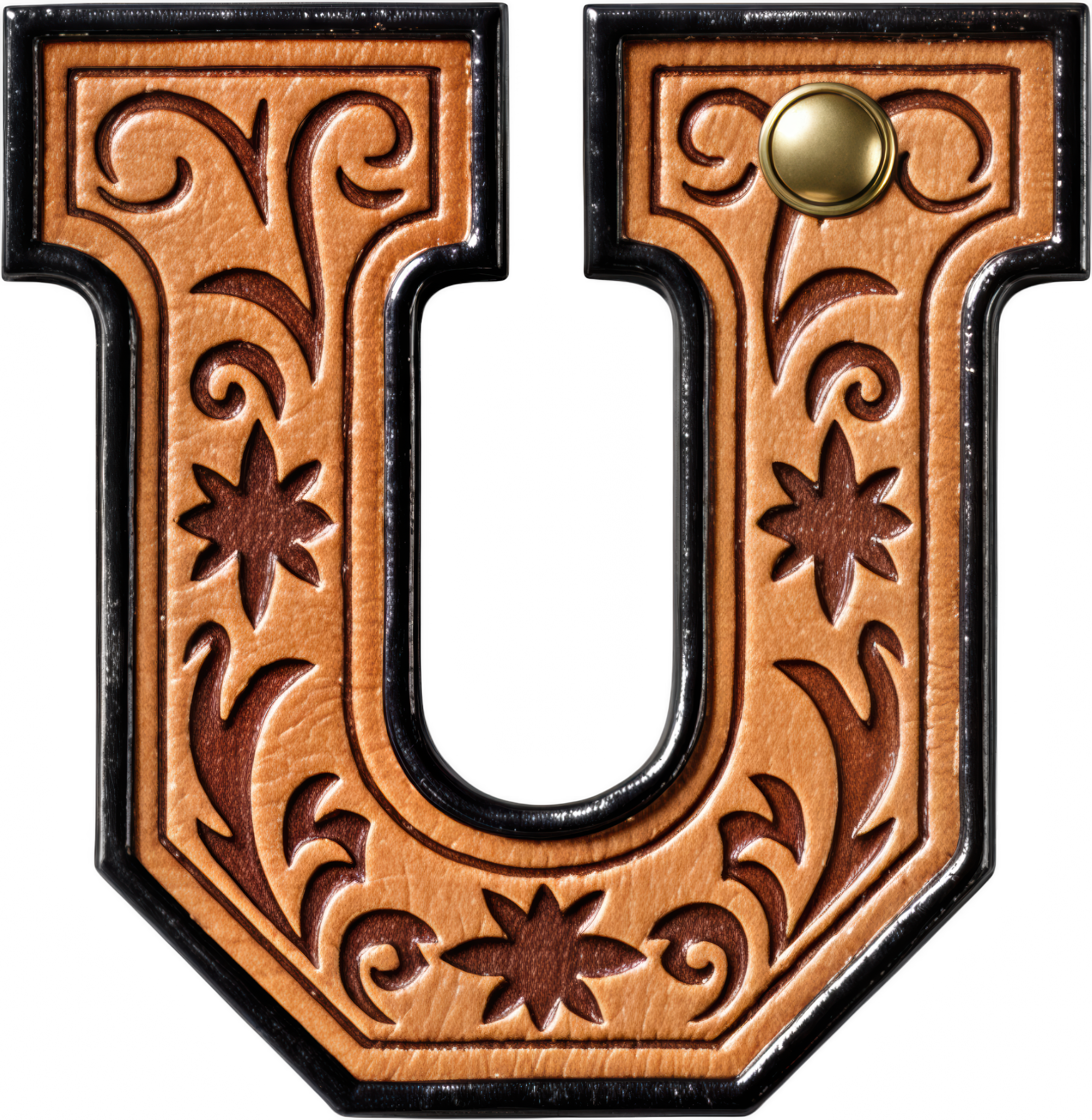 Monogrammed Initial Western Leather Look Saddle Longhorn Cowboy Cowgirl Kitchen Dish Towels Made in America