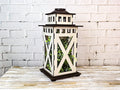 Farmhouse Solar Lantern - DIY Unfinished Kit - Lvl 2