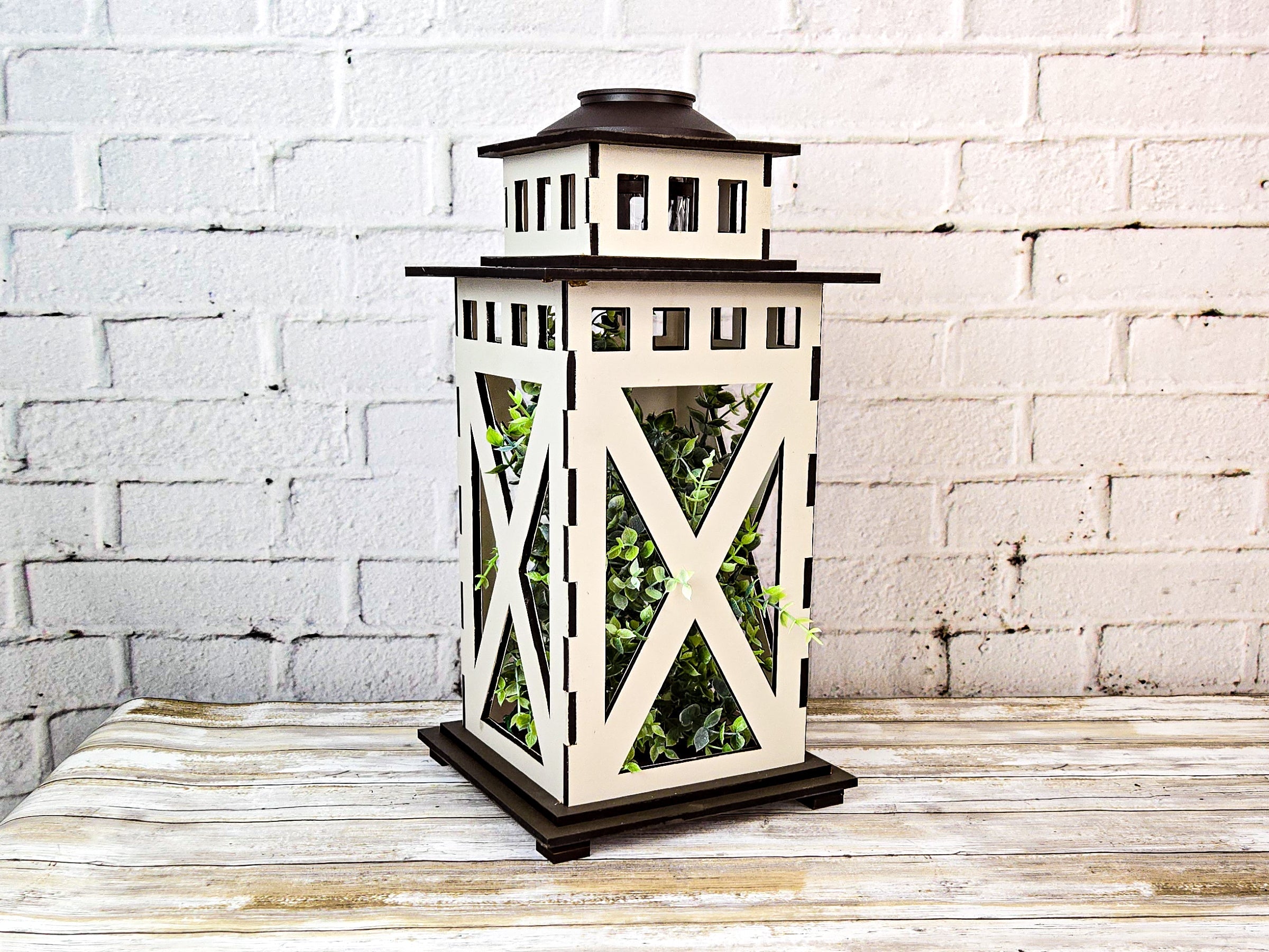 Farmhouse Solar Lantern - DIY Unfinished Kit - Lvl 2