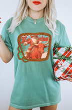 Vintage Turquoise Santa tee
