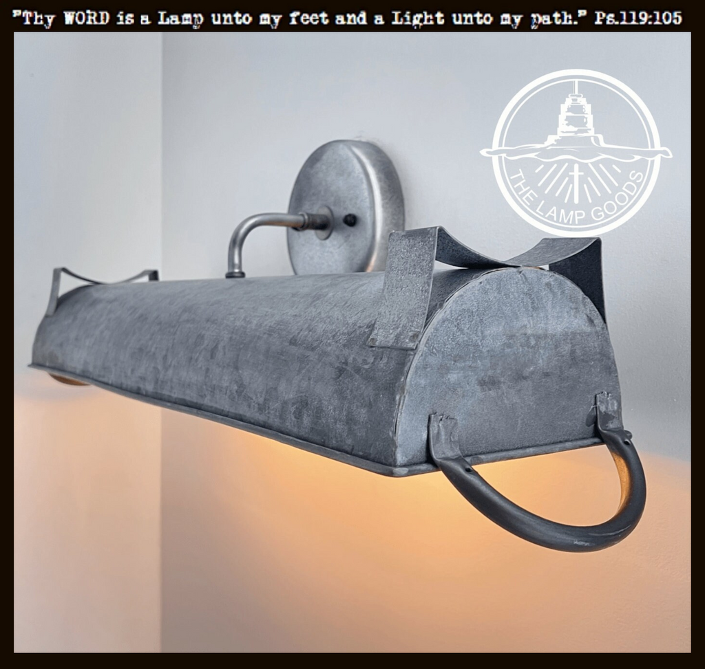 Galvanized Farmhouse Dome Wall Vanity Bathroom Light Fixture (3 sizes)