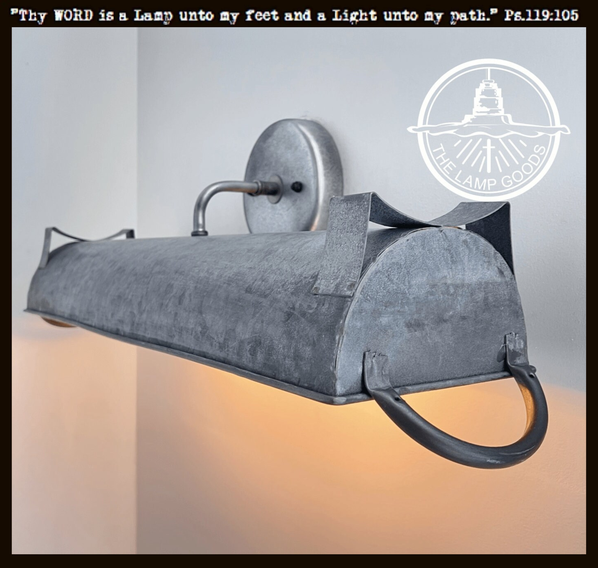 Galvanized Farmhouse Dome Wall Vanity Bathroom Light Fixture (3 sizes)