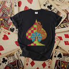 Checkered spade tee