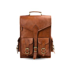 Vintage Leather Backpack Rucksack
