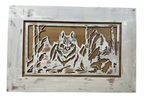 White Wolf Gun Concealment Furniture - Handcrafted Hidden Gun Storage Wall Decor - Hidden Gun Shelf with Magnetic Lock for Quick Access