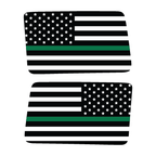 Thin Green Flag Rear Window Jeep Graphic