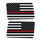 Thin Red Flag Rear Window Jeep Graphic