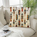 Aztec Feathers Pillow Case Made in America