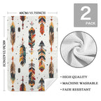Southwestern Feathers Set of 2 Dish Towels Made in America
