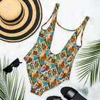 Baha Ranch Yeehaw Feelin' Lucky Cowgirl One-Piece Swimsuit