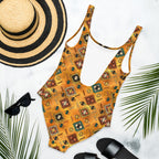 Baha Ranch Yeehaw Golden Aztec One-Piece Swimsuit