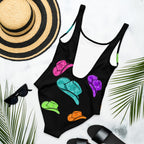 Baha Ranch Yeehaw All Neon Hat One-Piece Swimsuit
