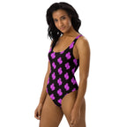 Baha Ranch Yeehaw Purple Neon Cactus One-Piece Swimsuit