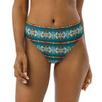 Baha Ranch Yeehaw Teal Aztec Blanket Print Bikini Bottom