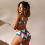 Baha Ranch Yeehaw Turquoise Pink Aztec Bikini