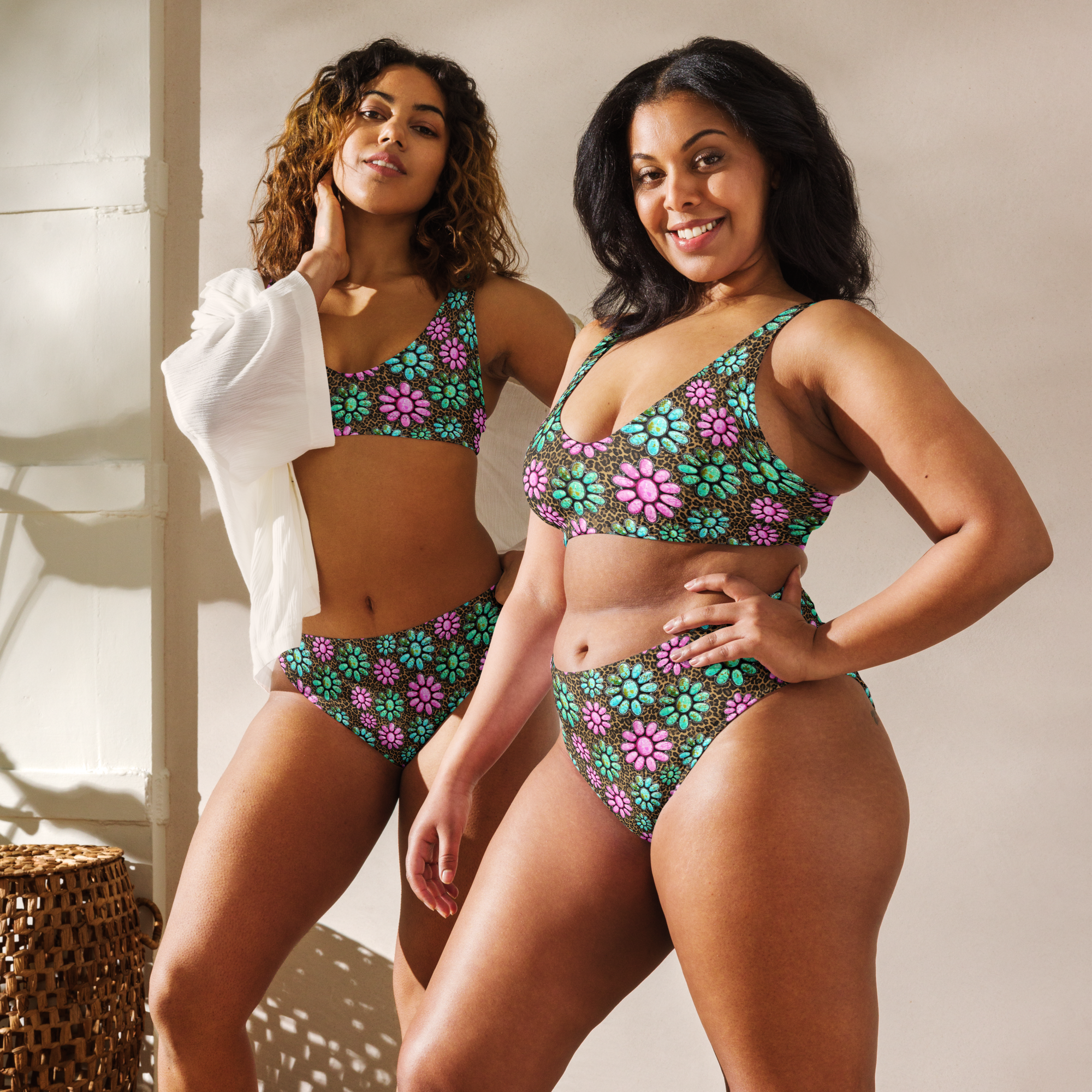 Baha Ranch Yeehaw Pink Turquoise Bikini