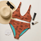 Baha Ranch Yeehaw Brown Cattle Brands Bikini