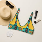 Baha Ranch Yeehaw Turquoise Aztec Bikini Top