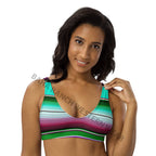 Baha Ranch Yeehaw Aqua Serape Bikini Top