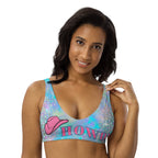 Baha Ranch Yeehaw Howdy Opal Glitter Bikini Top