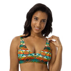 Baha Ranch Yeehaw Mustard Aztec Bikini Top