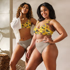Baha Ranch Yeehaw Vintage Cowboy Collage Mustard Bikini Top