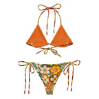 Baha Ranch Yeehaw Woodstock Retro Floral String Bikini