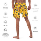 YEEHAW Vintage Cowboy Collage Western Swim Trunks Shorts