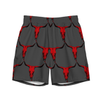 Baha Ranch Yeehaw Red Bull Skull Men's Swim Trunks