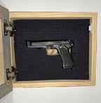 In Wall Gun Safe with Decorative Front Always Kiss Me Goodnight to Securely Store Your Gun In The Wall