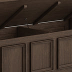 Amherst Solid Wood Entryway Storage Bench in Farmhouse Brown